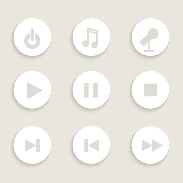 media player simge kümesi.