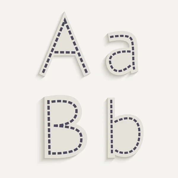 Kapitaal en kleine letters, a, b. — Stockvector