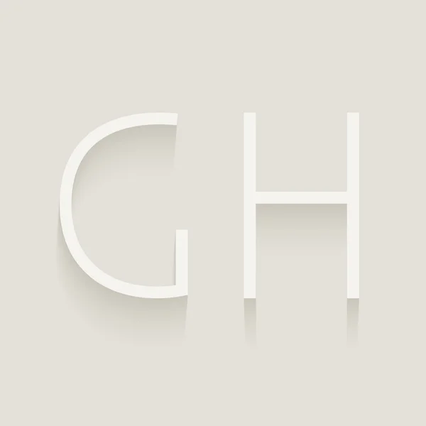 Letras maiúsculas, G e H . —  Vetores de Stock