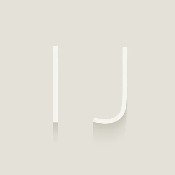 Hoofdletters, i en j. — Stockvector