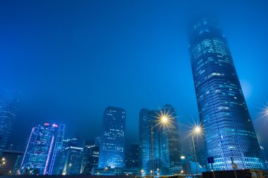 Hong kong iş bölgesinde, gece
