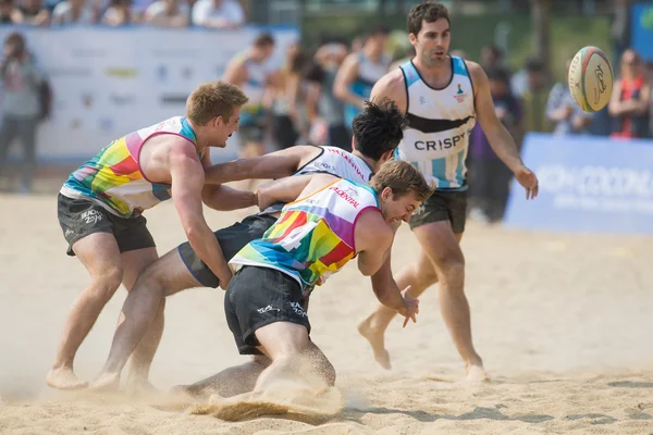 Hong Kong, Cina - 22-23 marzo 2014: Il 2014 di The Beach 5 è il quarto anno consecutivo e diventa un punto fermo del panorama sportivo annuale di Hong Kong. L'evento è gratuito e adatto alle famiglie . — Foto Stock