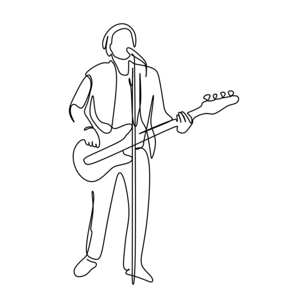 Erkek bir şarkıcının sürekli çizdiği çizimler bir şarkı söyleyip gitar çalıyor. Müzisyen performans konseptinin temsilcisi