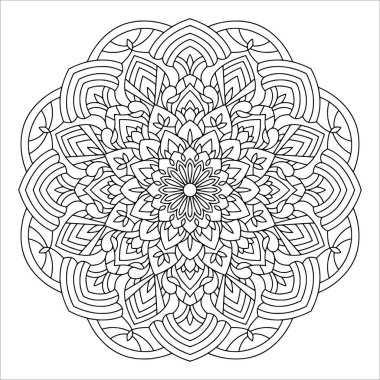 siyah ve beyaz mandala süsü