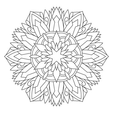 mandala. boyama kitabı sayfası. Vektör çizimi. yıldız mandala tasarımı