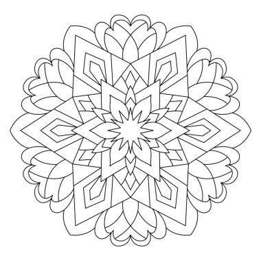 mandala. boyama kitabı sayfası. Vektör çizimi. yıldız mandala tasarımı