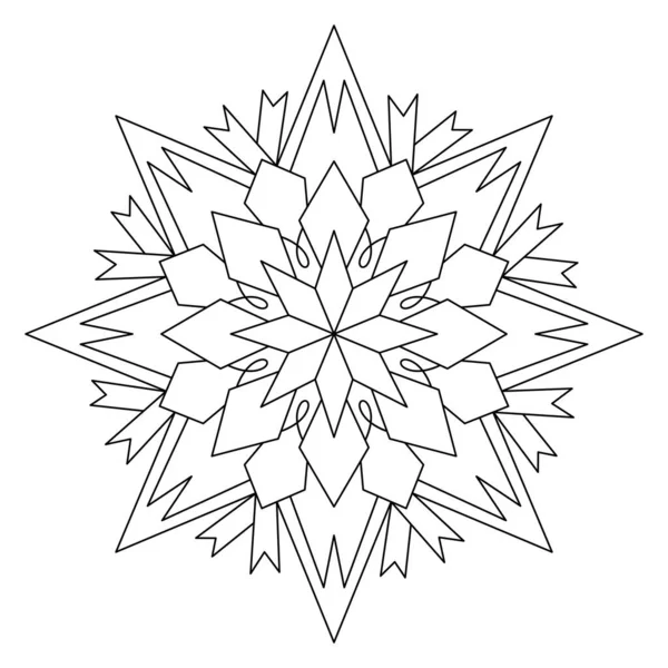 Vektör el karalama mandala. Boyama kitabı için stres önleyici boyama sayfası. Özet.