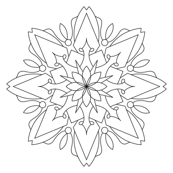 Vektör el karalama mandala. Boyama kitabı için stres önleyici boyama sayfası. Özet.