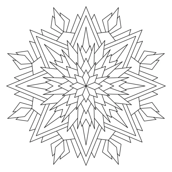 Vektor Kézzel Rajzolt Firka Mandala Színezés Stressz Oldal Kifestőkönyv Vázlat — Stock Vector