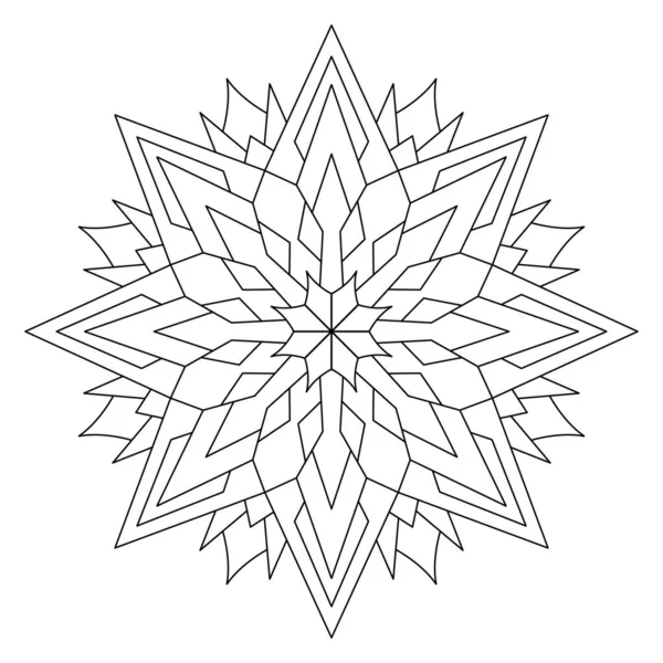 Vektör el karalama mandala. Boyama kitabı için stres önleyici boyama sayfası. Özet.