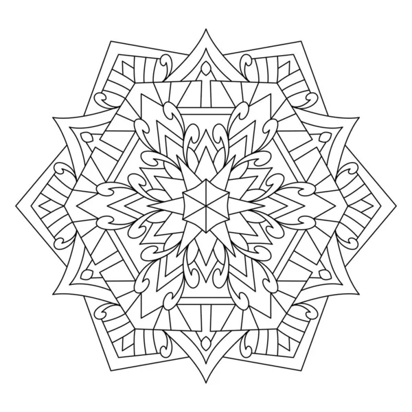 mandala. boyama kitabı sayfası. Vektör çizimi. yıldız mandala tasarımı
