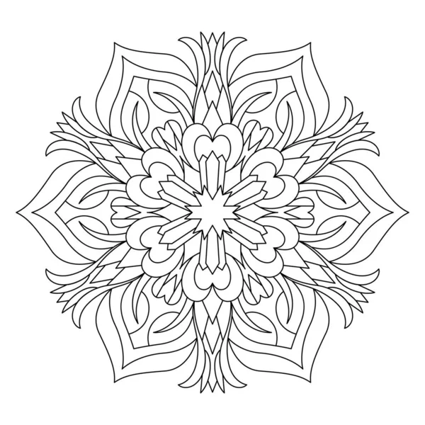 Mandala Omalovánky Vektorová Ilustrace Hvězda Mandala Design — Stockový vektor