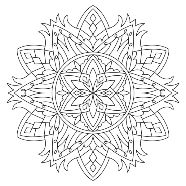 Mandala Malbuchseite Vektorillustration Stern Mandala Design — Stockvektor