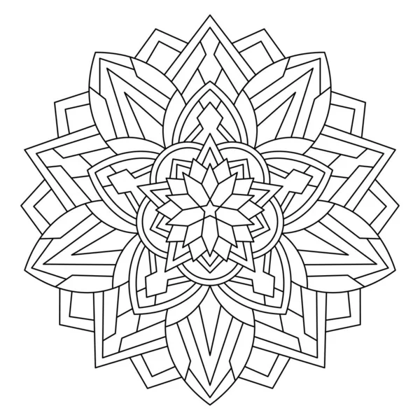 Mandala Página Del Libro Para Colorear Ilustración Vectorial Diseño Mandala Vectores De Stock Sin Royalties Gratis