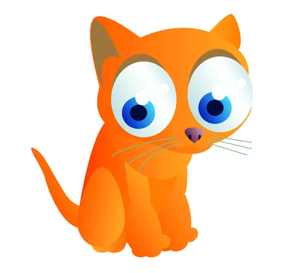 Lindo gato dibujos animados — Vector de stock