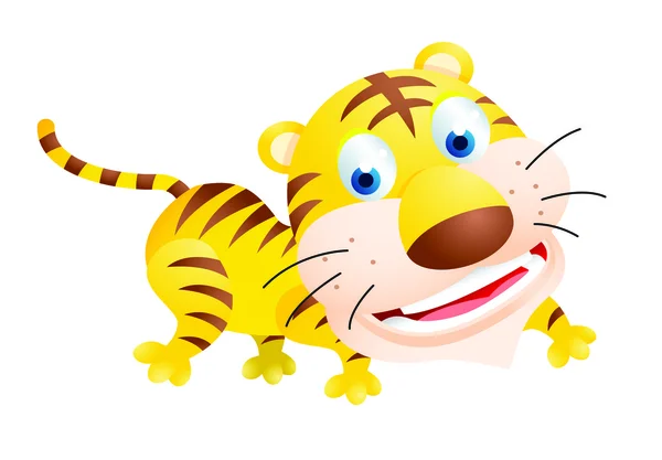 Tigre de dibujos animados — Vector de stock