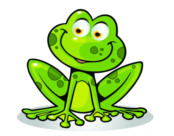 Mignon grenouille dessin animé — Image vectorielle