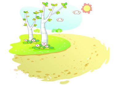 arka plan manzara karikatür