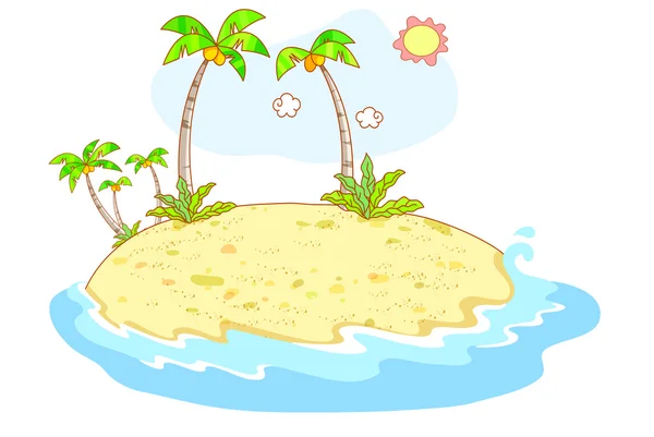 Landscape of the beach — Stock Vector