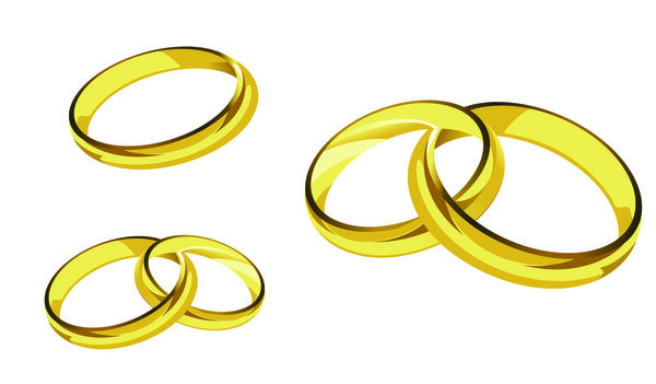 Rings gold ring illustration