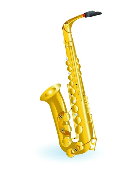Saxofones dourados — Vetor de Stock