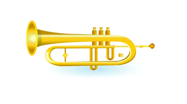 Trompeta de oro — Vector de stock
