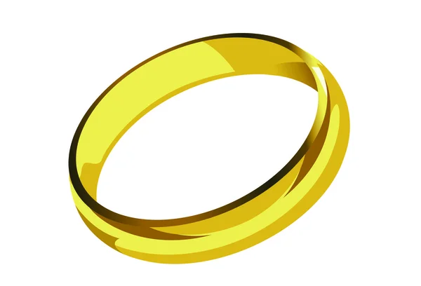 Anillo de oro solo — Vector de stock