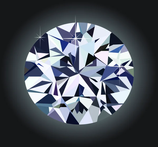 Diamant und schwarzer Hintergrund — Stockvektor