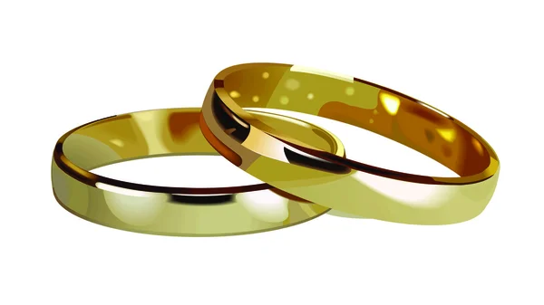 Golden rings — Stock Vector