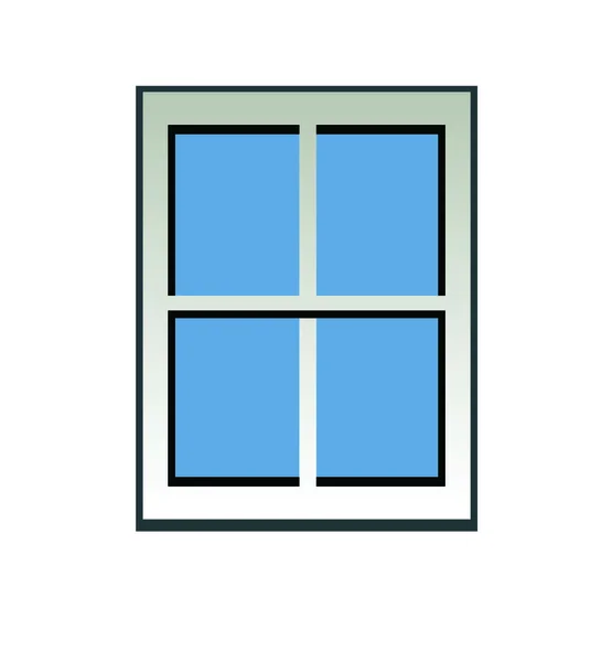 Ventana azul — Vector de stock