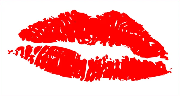 Rode lippen illustratie — Stockvector
