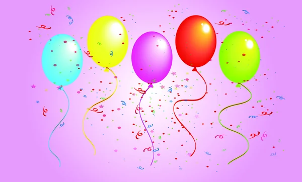 Globos de cumpleaños color — Archivo Imágenes Vectoriales