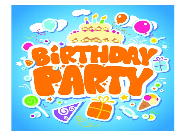 Cartoon birthday card — Stock Vector