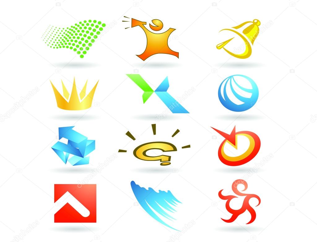 Logo design elements set illustration