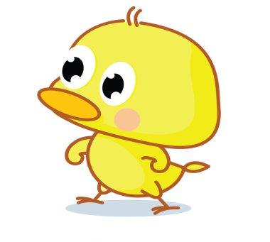 Cute karikatür chicks illüstrasyon