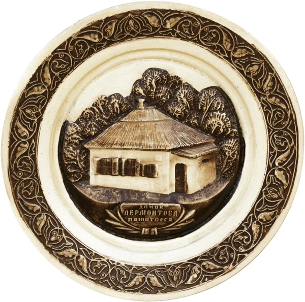 Decorative plate Lermontov house — Stock Photo, Image