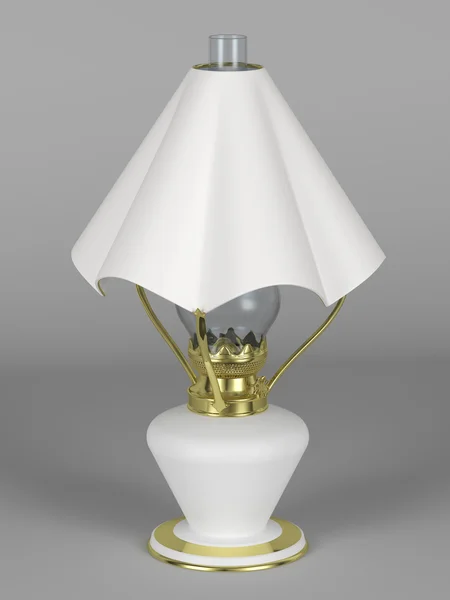 Масляная лампа с тенью лампы — стоковое фото