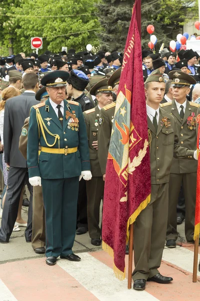 PYATIGORSK, RUSIA - 9 DE MAYO DE 2014: Día de la Victoria en la Segunda Guerra Mundial. Norma-b —  Fotos de Stock