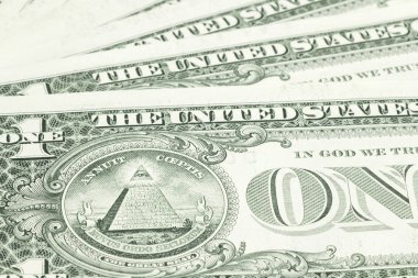 1 Kağıt bize dolar, ters bir si yalan arka plan