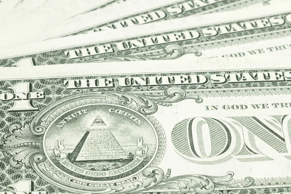 ドル、逆 si 横になっている 1 の銀行券から背景します。 — ストック写真