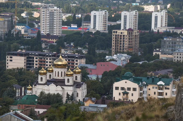 Widok na miasto pyatigorsk (Rosja) z mashuk — Zdjęcie stockowe