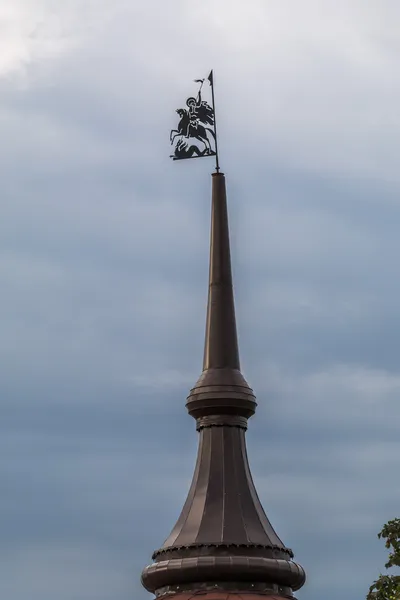 Weather vane with Georges the Victorious's silhouette — Stock Photo, Image