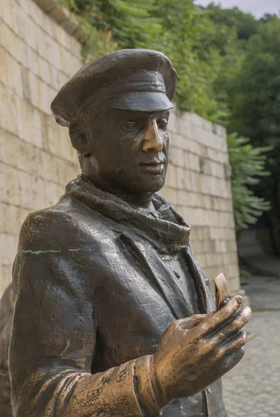 Escultura Ostap Bender em uma entrada para o Proval, Pyatigorsk — Fotografia de Stock