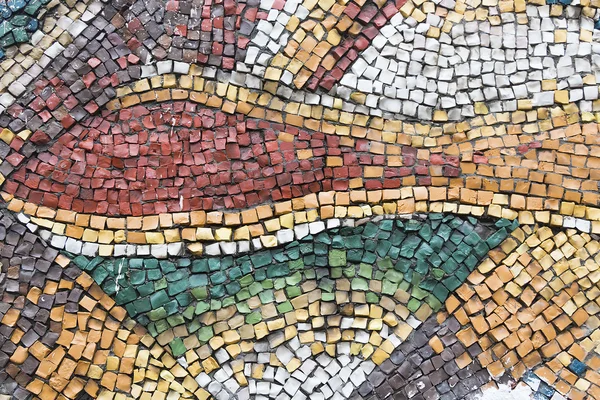 Abstraktes Mosaik an einer Wand Stockbild