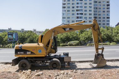 Ekskavatör, pyatigorsk, Rusya yol genişletme çalışmaları