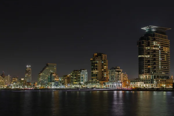 Tel aviv gece panorama — Stok fotoğraf