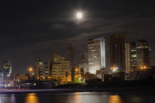 Tel aviv gece panorama — Stok fotoğraf