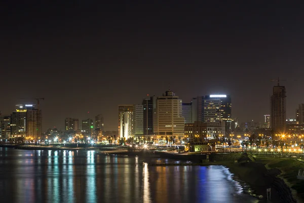 Tel aviv gece panorama — Stok fotoğraf