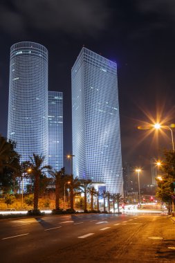 Tel Aviv at night clipart