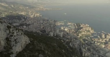 Monako seti kuşbakışı bakıldığında. Monako seyahat etmek için harika bir yer..